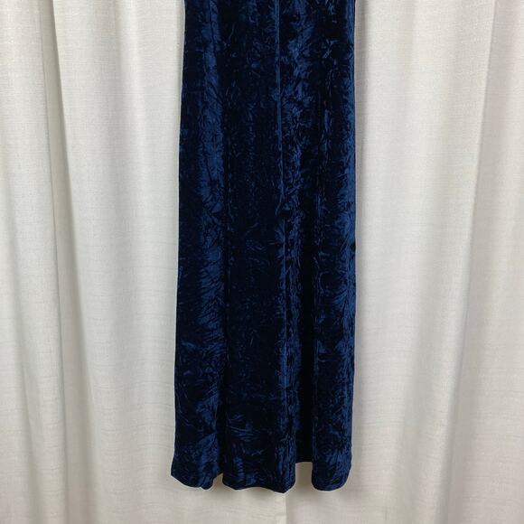 Natural Life Dark Blue Crushed Velvet Sleeveless Maxi Dress Sz.XS - Picture 11 of 14
